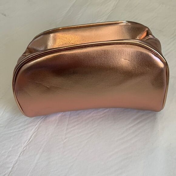 Lancôme Metallic Bronze Makeup Bag 8 X 13 Inches NEW - Picture 1 of 8